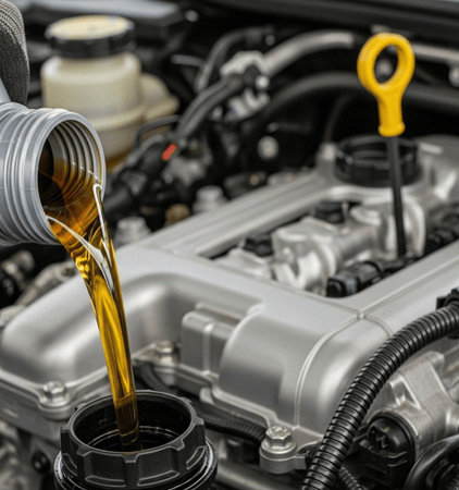 Premium car oil change and lubrication service at FirstGrade